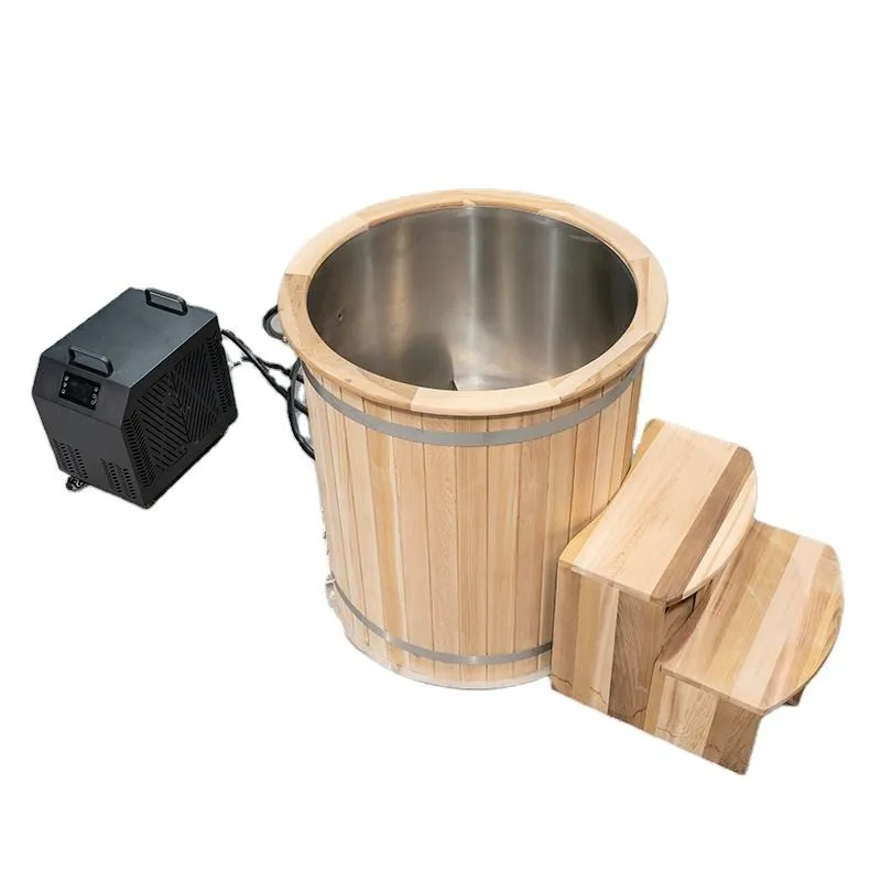 Bain froid Hanko rond 80 cm, cuve inox et groupe froid, vue 3 sur 10