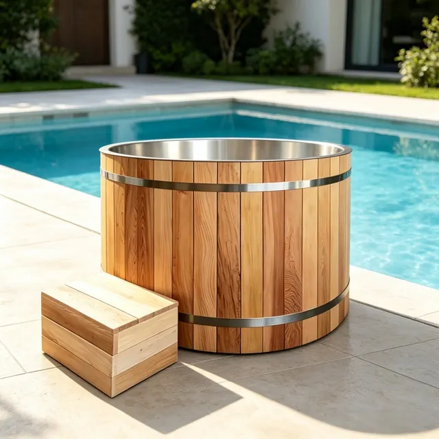 Bain froid Kalix rond 140 cm, cuve inox