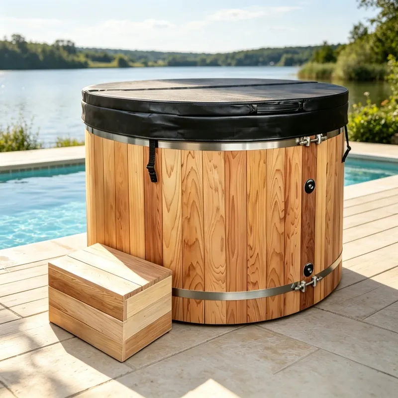 Bain froid Kalix rond 140 cm, cuve inox, vue 8 sur 10