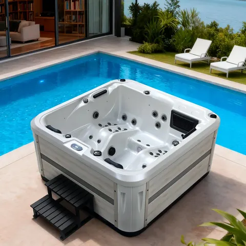 Spa d'extérieur Bergen carré 200 × 200 cm