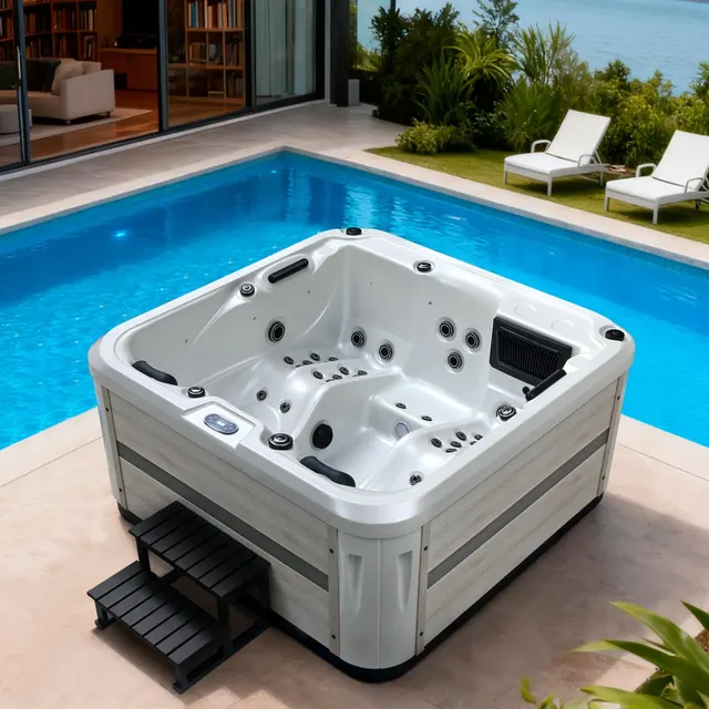 Spa d'extérieur Bergen carré 200 × 200 cm