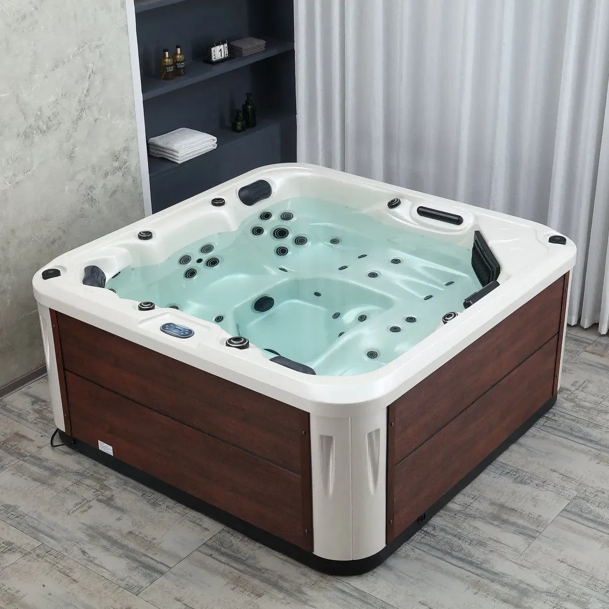 Spa d'extérieur Dalarna carré 210 × 210 cm, vue 10 sur 10
